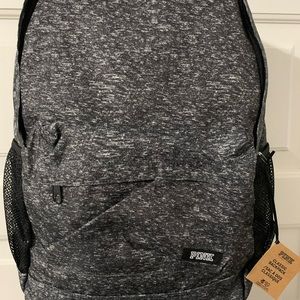NWT Victoria Secret Pink Brand Gray/Black Backpack